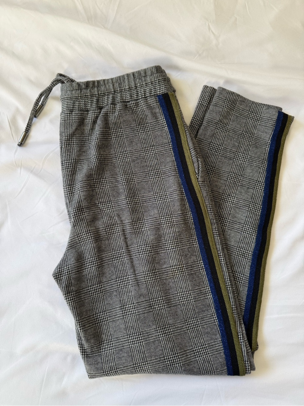 Anthropologie- Maeve- Gray Plaid Joggers- Women- Size XS